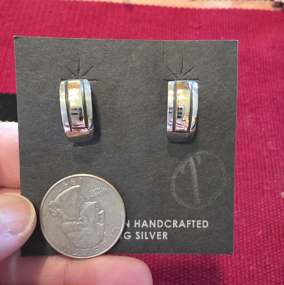Half hoops, hallmarked sterling/2012KGF & JE
